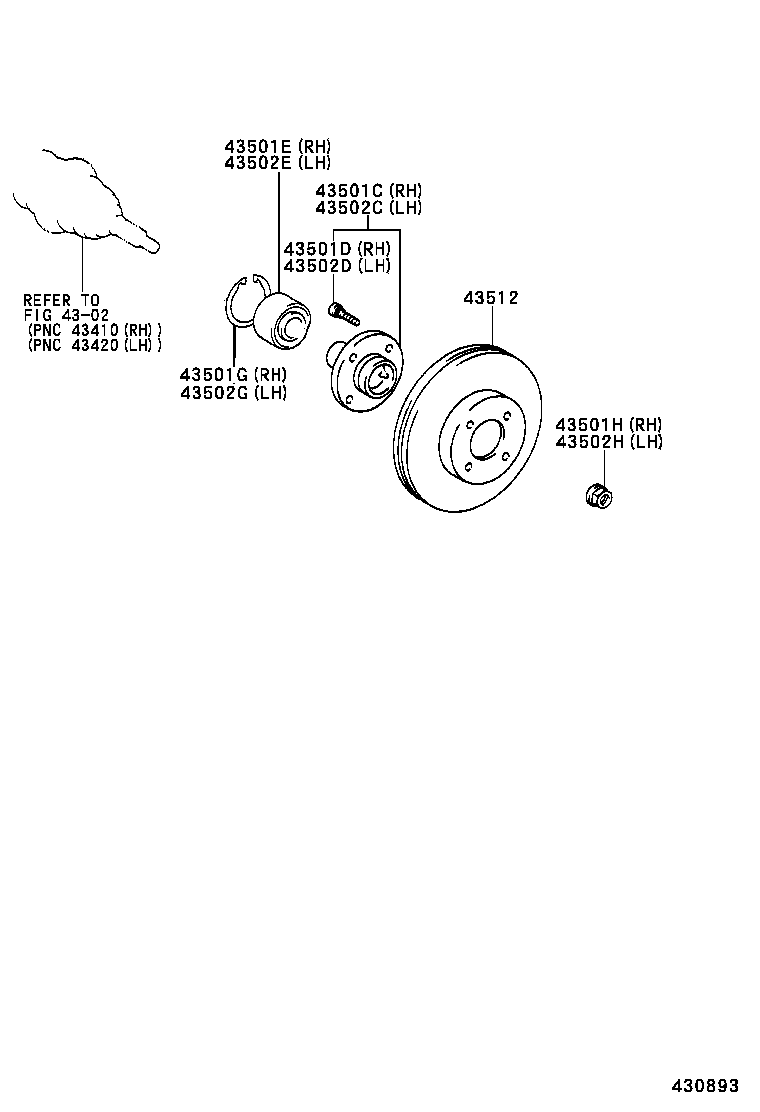 TOYOTA (FAW) 43512-13030 - Спирачен диск vvparts.bg