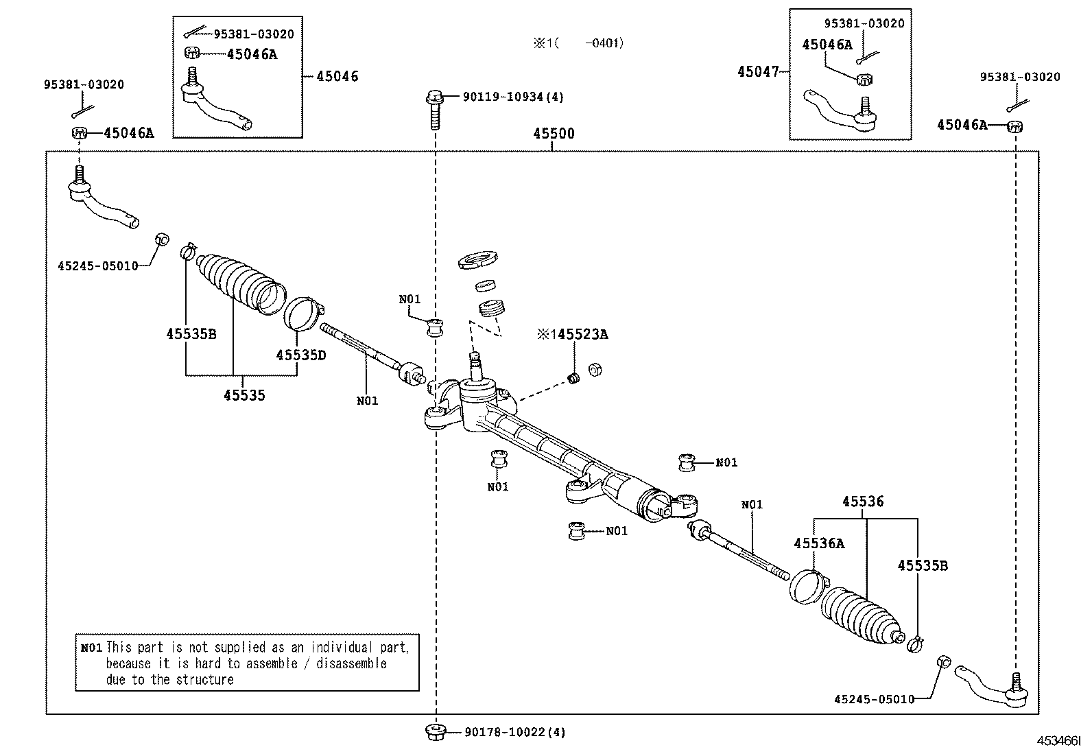 LEXUS 4504609230 - Накрайник на напречна кормилна щанга vvparts.bg