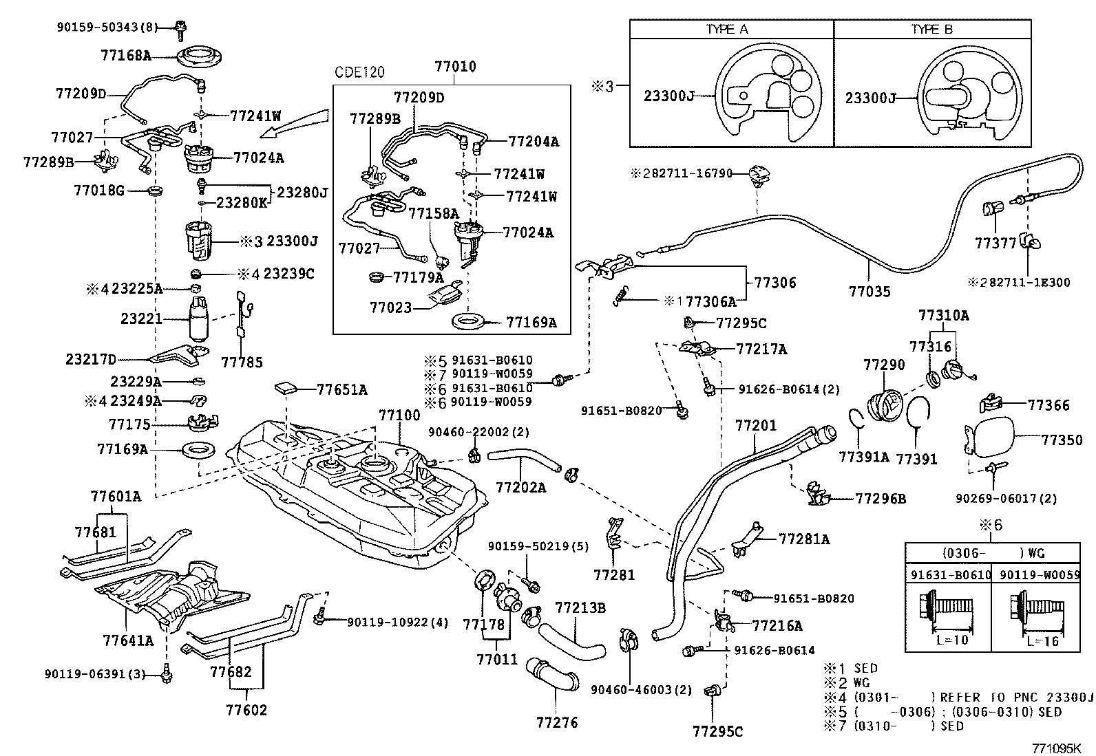 TOYOTA 23217-23010 - Филтър, горивоснабдителен ел. (помпа+сонда) vvparts.bg