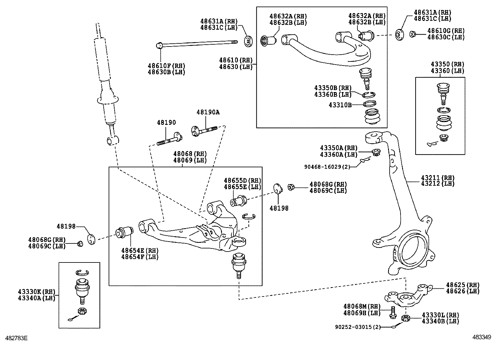 LEXUS 48655-0K040 - Тампон, носач vvparts.bg