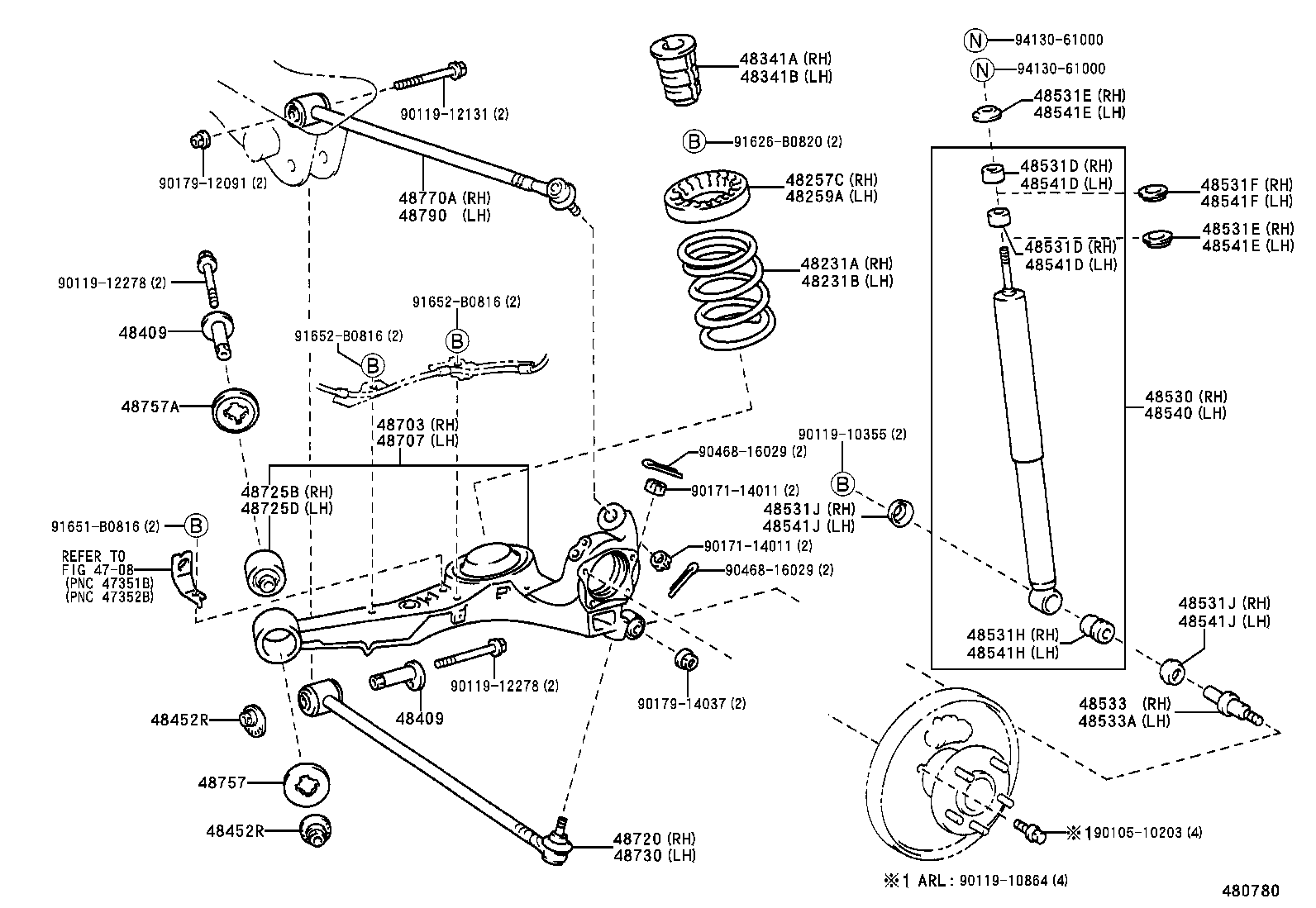 TOYOTA 48531-49075 - Амортисьор vvparts.bg