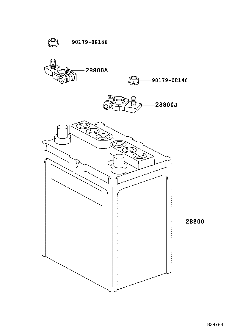 TOYOTA 28800-31101 - Стартов акумулатор vvparts.bg