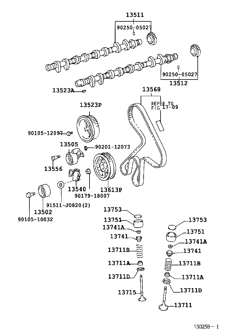 LEXUS 1356829035 - Комплект ангренажен ремък vvparts.bg