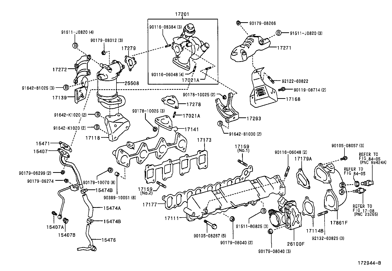 TOYOTA 15407-27011 - Масловод, турбина vvparts.bg