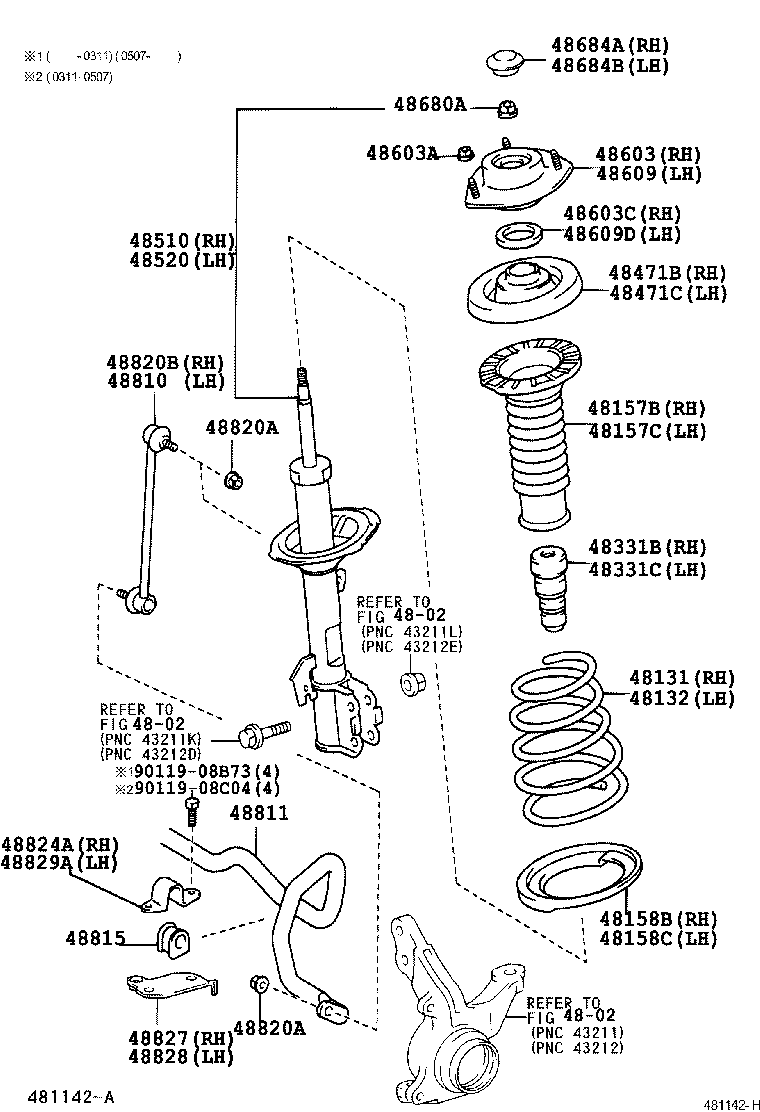 TOYOTA 48820-42020 - Биалета vvparts.bg