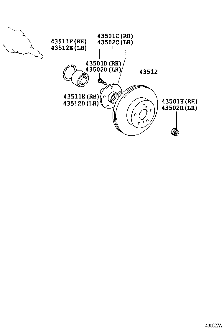 LEXUS 90521-88001 - Комплект колесен лагер vvparts.bg