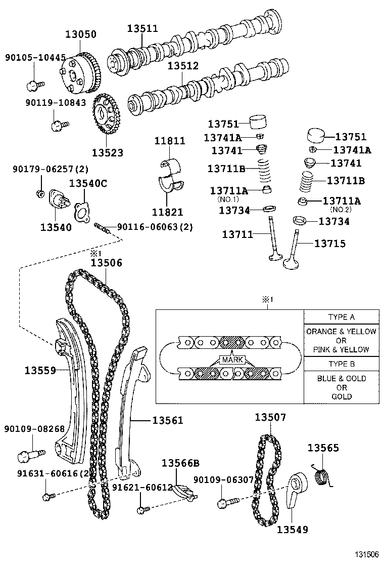 LEXUS 13506-28010 - Ангренажна верига vvparts.bg