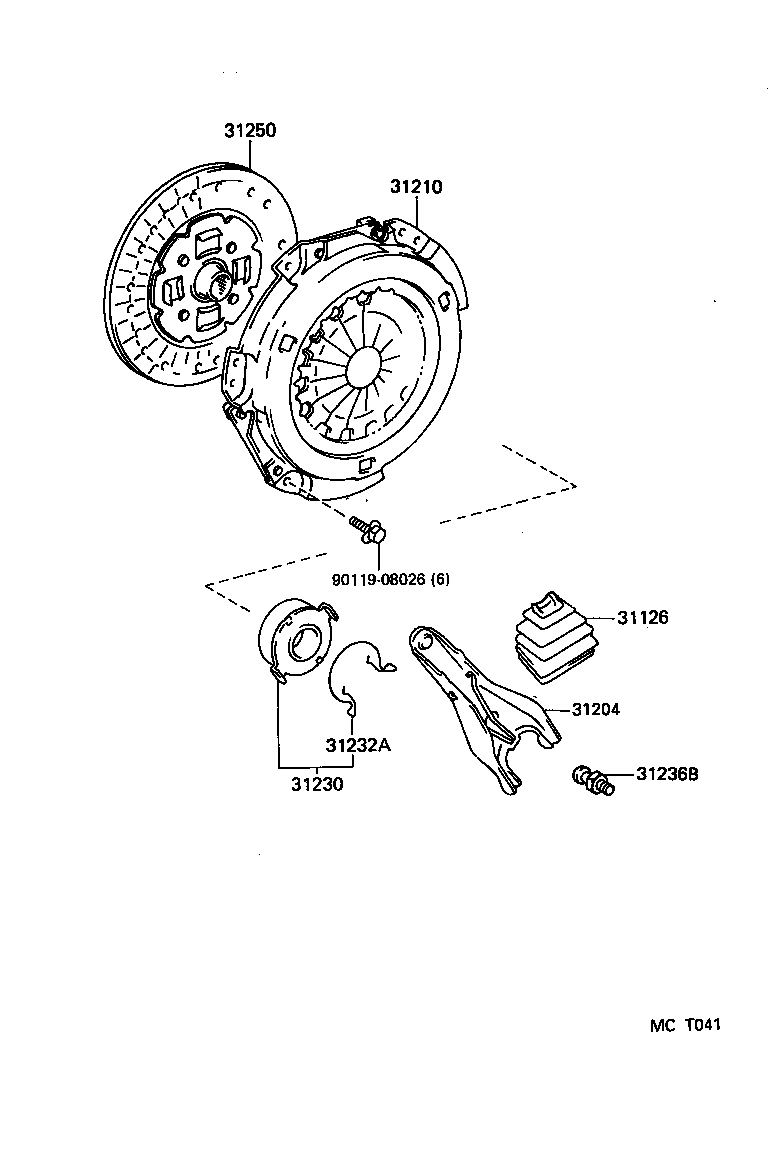 Daihatsu 31250-12391 - Диск на съединителя vvparts.bg