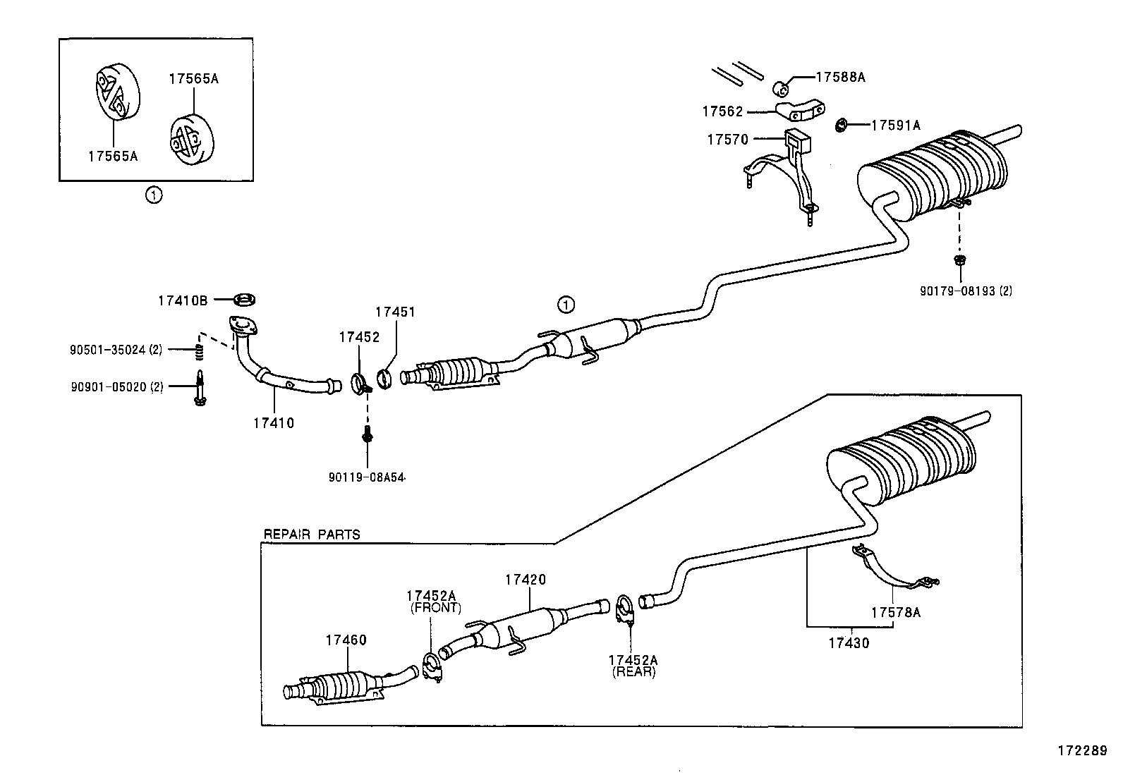 TOYOTA 1743022120 - Крайно гърне vvparts.bg