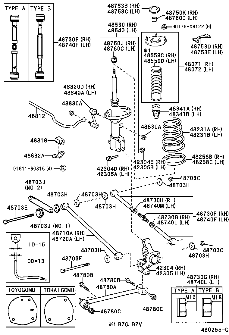 TOYOTA 48231-1H460 - Пружина за ходовата част vvparts.bg