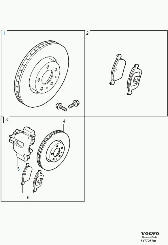 Volvo 8634921 - Комплект спирачно феродо, дискови спирачки vvparts.bg