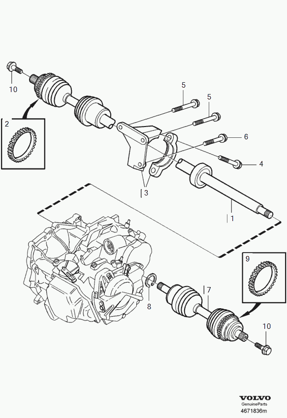 Volvo 8252033 - Полуоска vvparts.bg