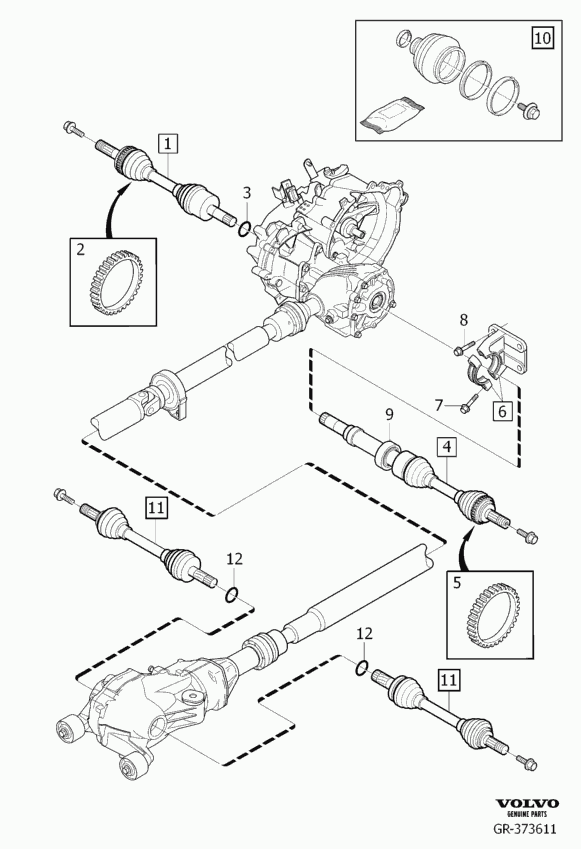 Volvo 8603882 - Каре комплект, полуоска vvparts.bg