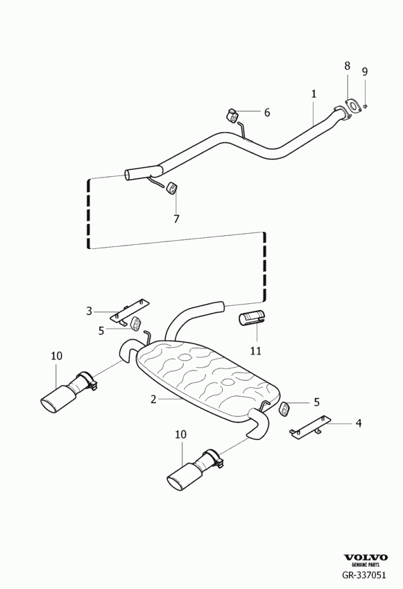 Volvo 31321083 - Изпускателна тръба vvparts.bg