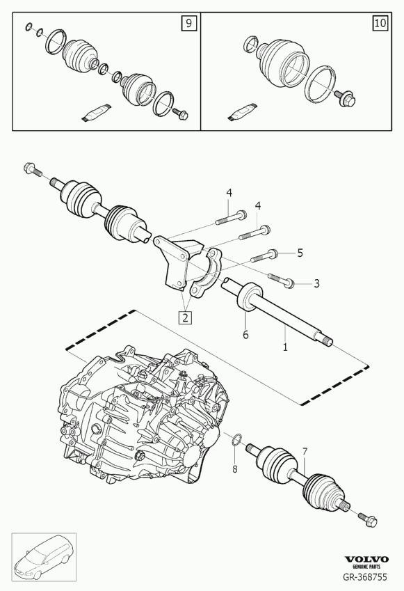 Volvo 36000546 - Полуоска vvparts.bg