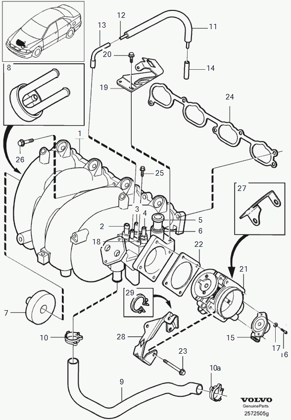 Volvo 9 146 315 - Датчик, положение на дроселовата клапа vvparts.bg