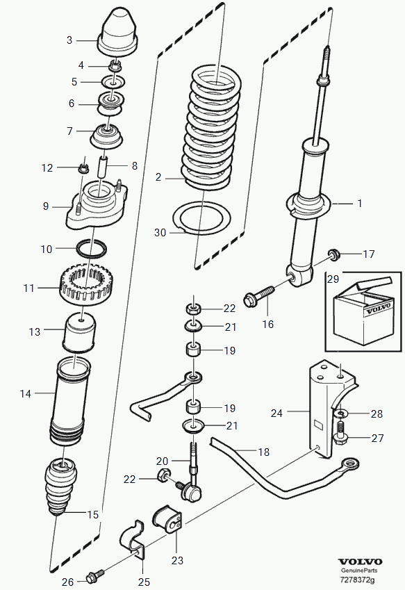 Volvo 308 706 98 - Тампон на макферсън vvparts.bg