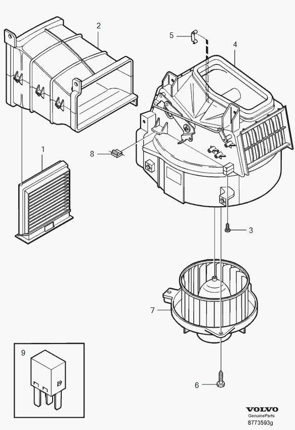 Volvo 30818694 - Филтър купе (поленов филтър) vvparts.bg