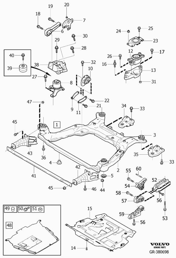 Volvo 30793322 - Окачване, двигател vvparts.bg