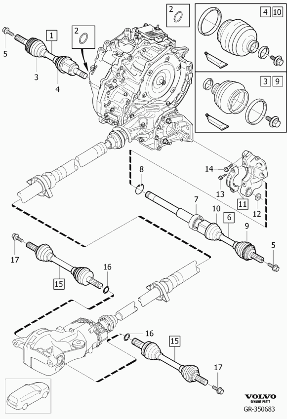 Volvo 36001815 - Полуоска vvparts.bg