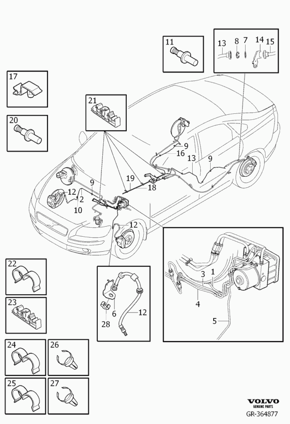 Volvo 30714124 - Спирачен маркуч vvparts.bg