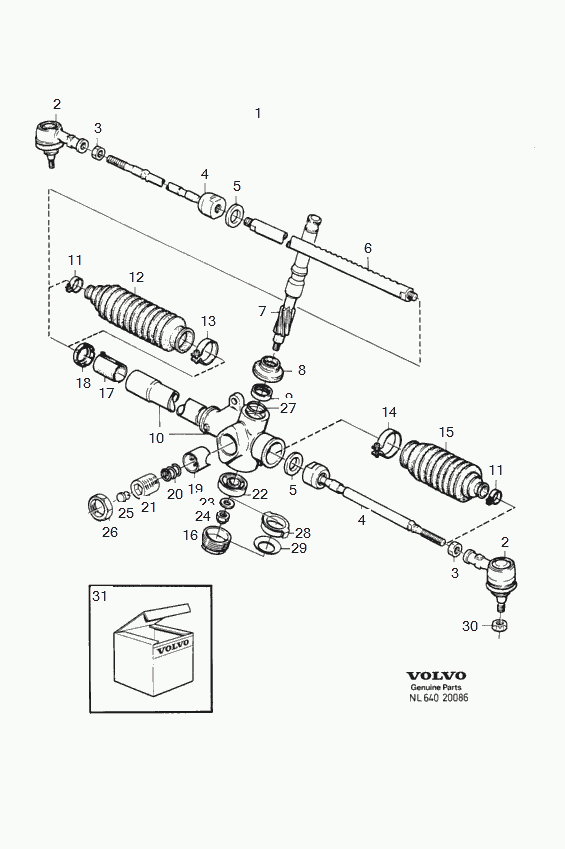 SAAB 3480012 - Накрайник на напречна кормилна щанга vvparts.bg