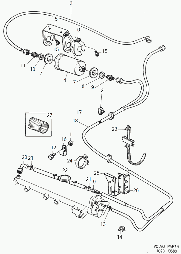 Volvo 1276069 - Горивен филтър vvparts.bg