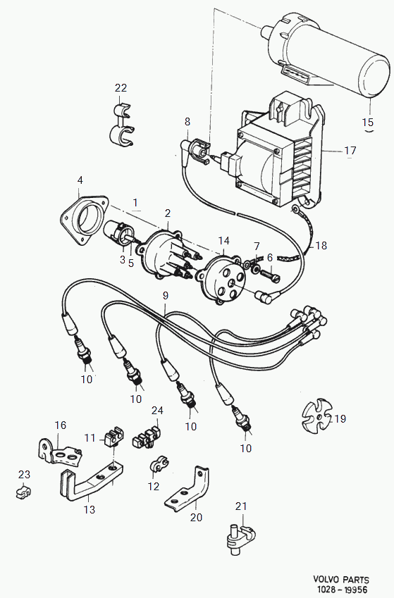 Volvo 3418154 - Комплект запалителеи кабели vvparts.bg