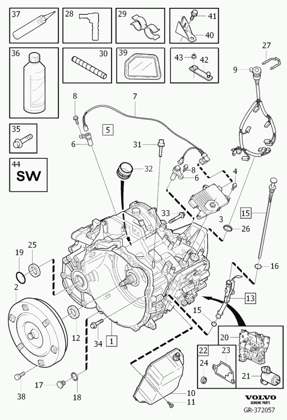 Volvo 274470 - К-кт части, смяна масло-автоматични скорости vvparts.bg