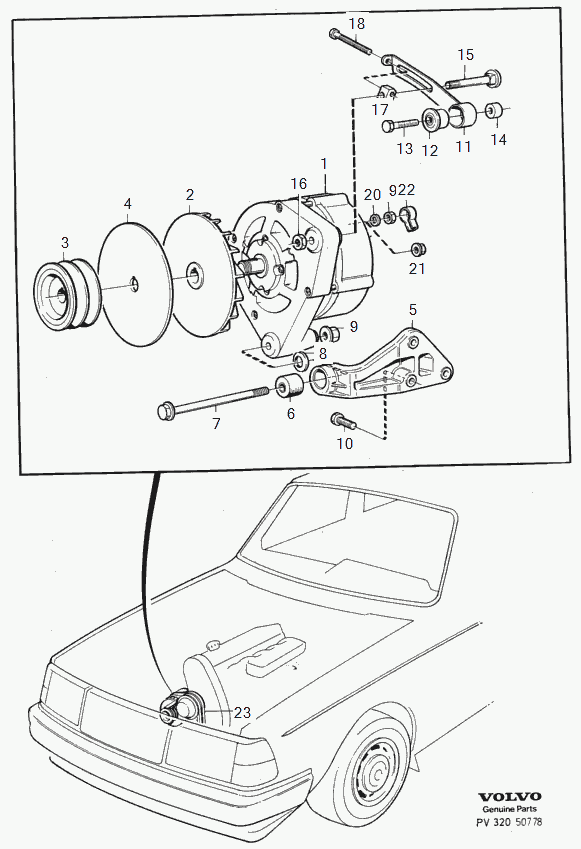 Volvo 973537 - Трапецовиден ремък vvparts.bg