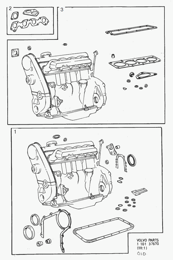 Volvo 270687 - Комплект гарнитури, цилиндрова глава vvparts.bg