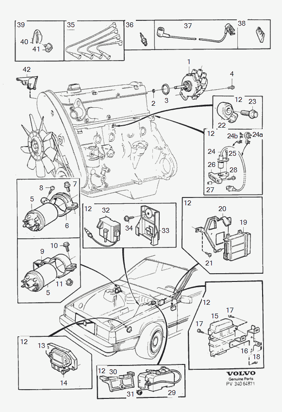 Volvo 3531277 - Комплект запалителеи кабели vvparts.bg