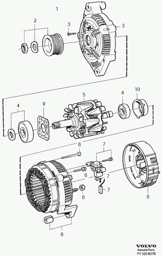 Volvo 9 447 865 - Генератор vvparts.bg