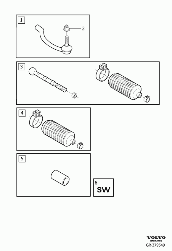 VOLVO (CHANGAN) 31302344 - Накрайник на напречна кормилна щанга vvparts.bg