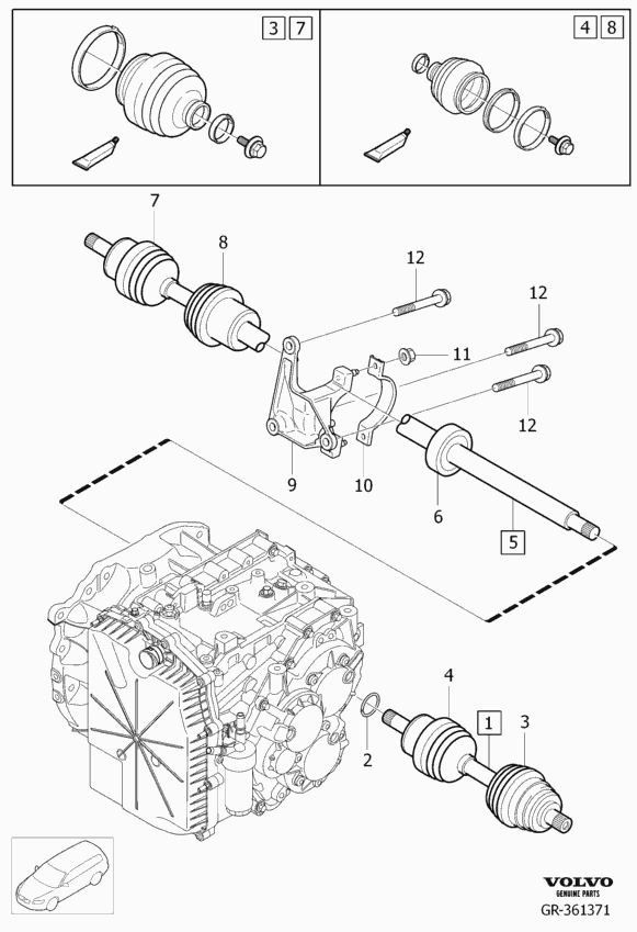 Volvo 36011295 - Полуоска vvparts.bg