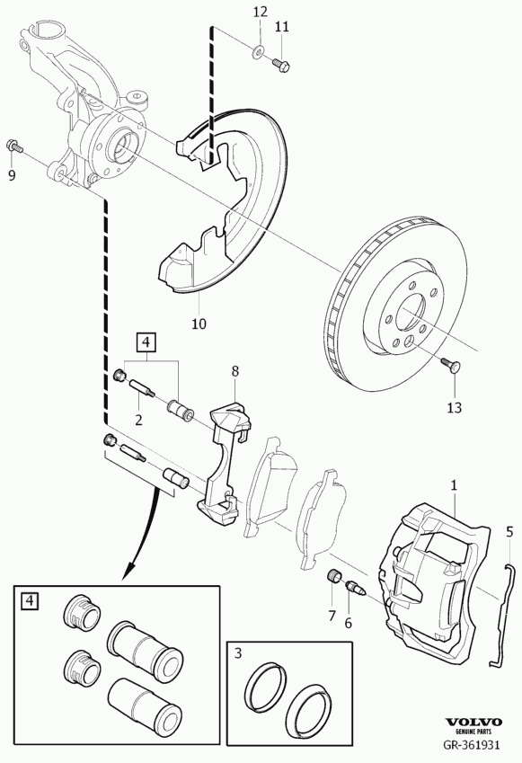 Volvo 36000375 - Спирачен апарат vvparts.bg