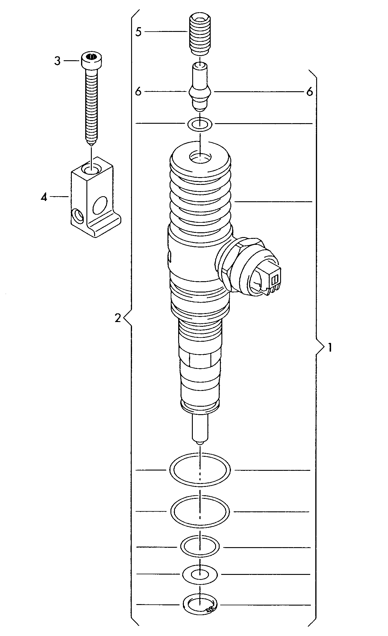 VAG 038 198 051 C - Ремонтен комплект, елемент помпа-дюза vvparts.bg