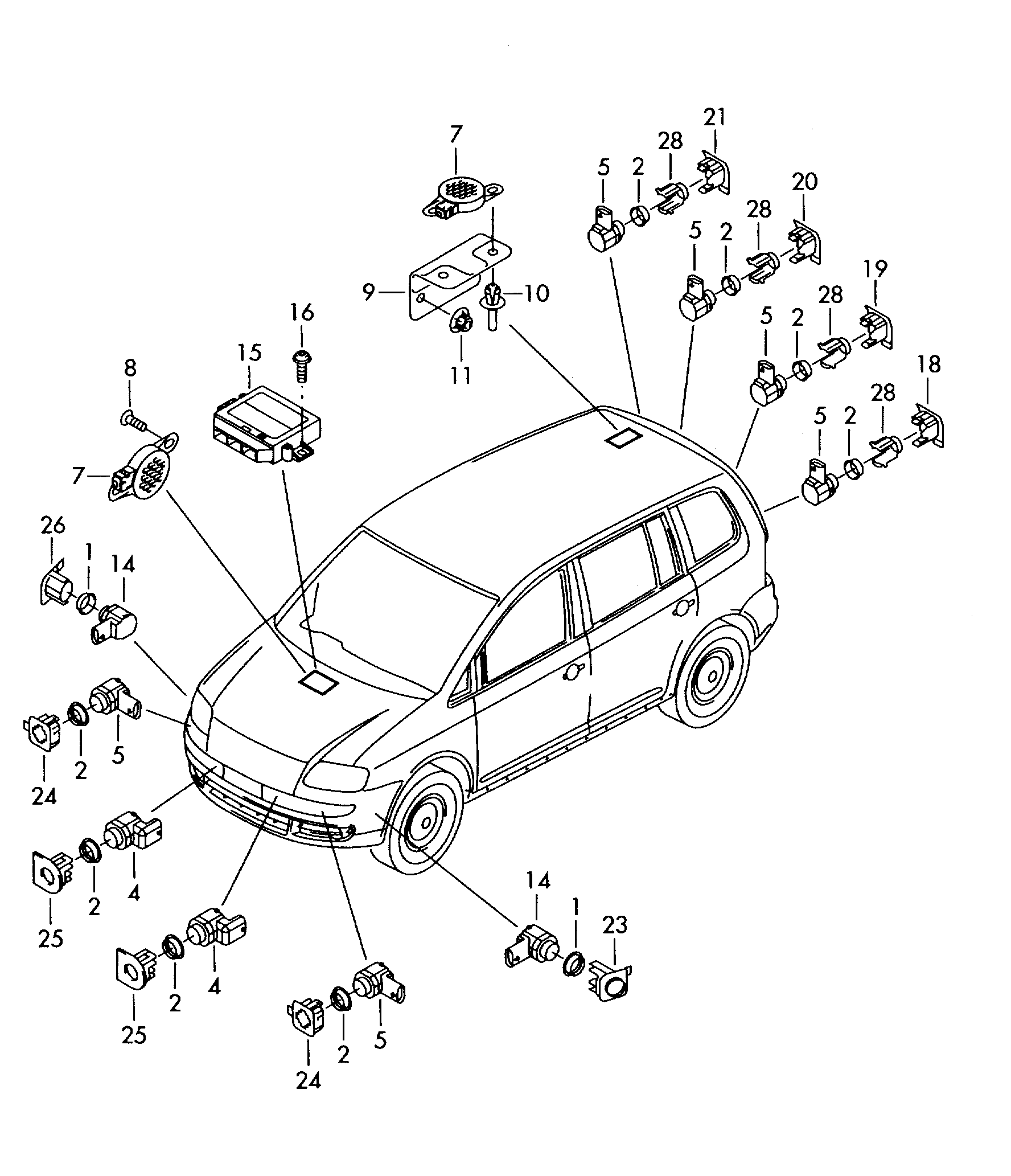 VAG 3C0 919 275S - Датчик, парктроник vvparts.bg