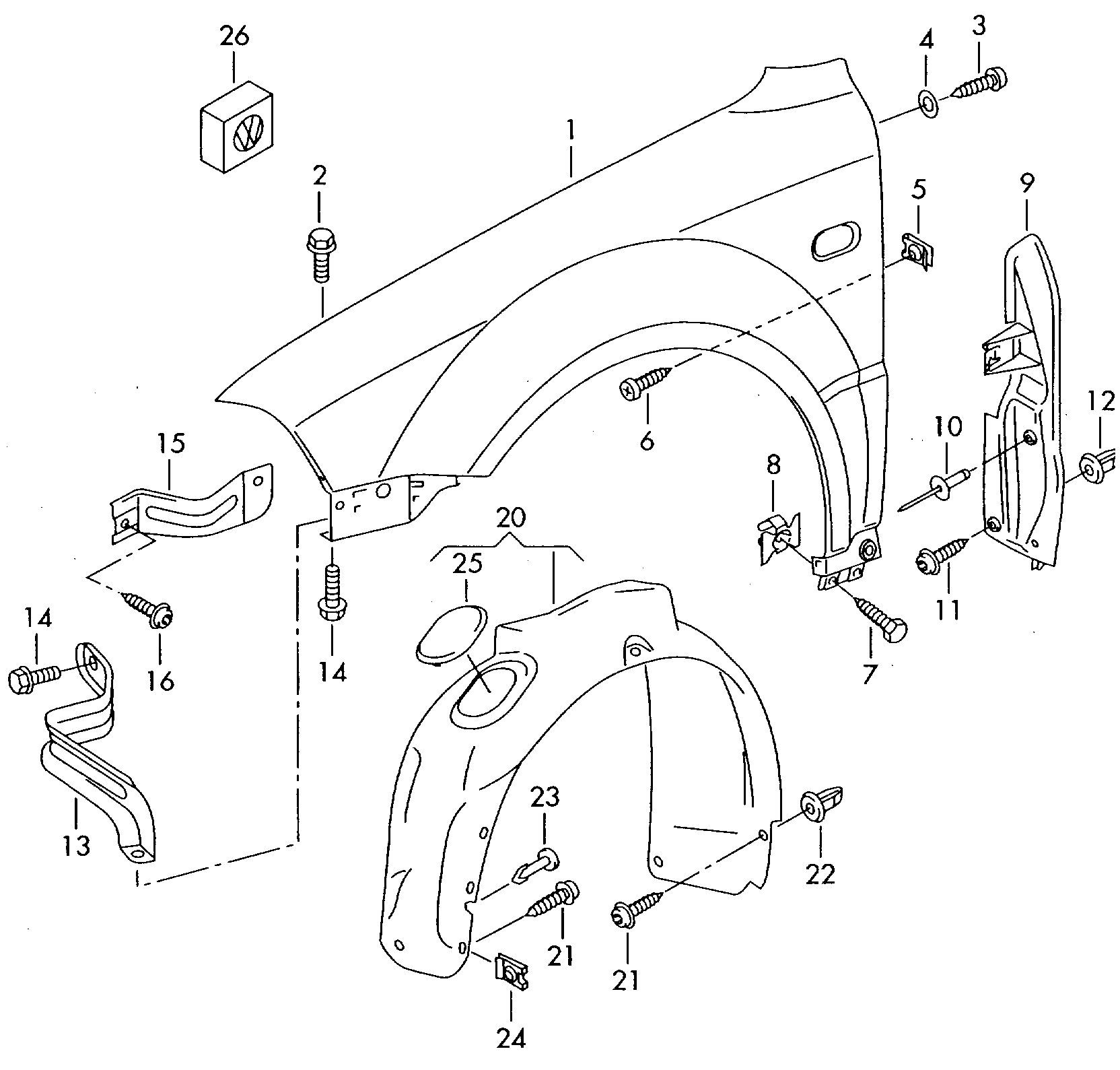 VAG 3B0 809 957 A - Обшивка, колесна ниша vvparts.bg