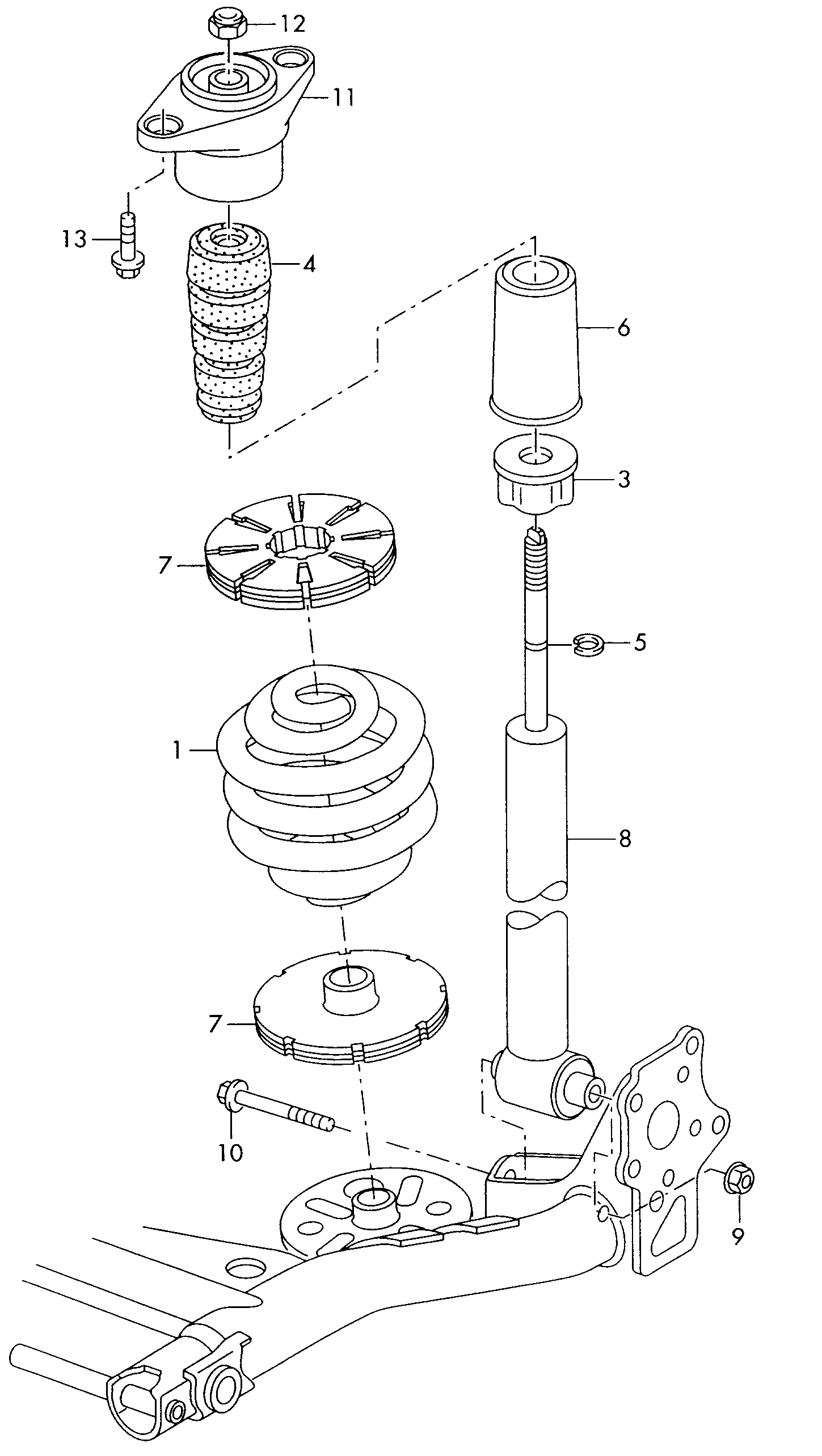 Skoda 3BD513031 - Амортисьор vvparts.bg