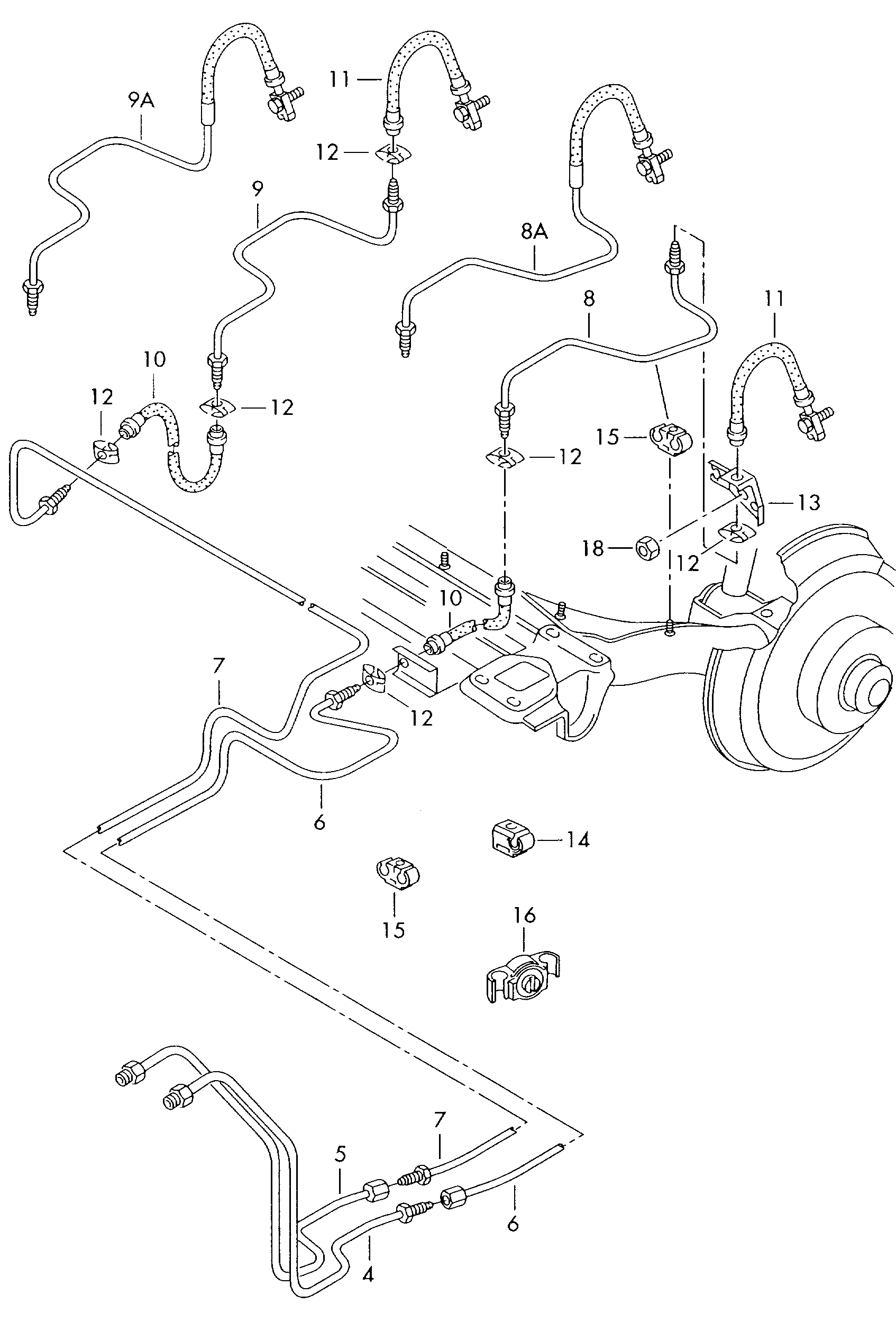 Seat 8E0 611 763 K - Спирачен маркуч vvparts.bg