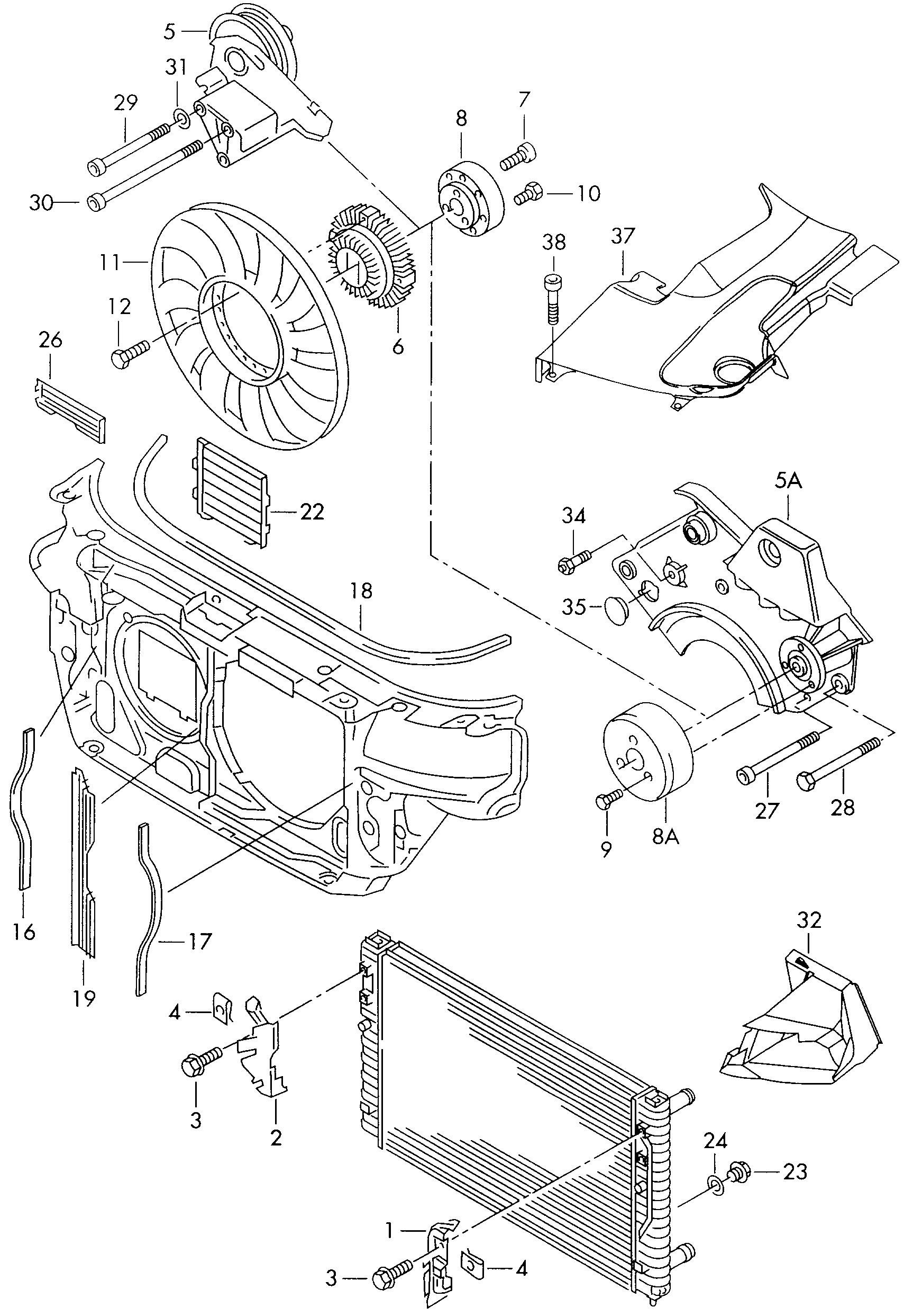 Skoda 058 121 350 - Съединител, вентилатор на радиатора vvparts.bg