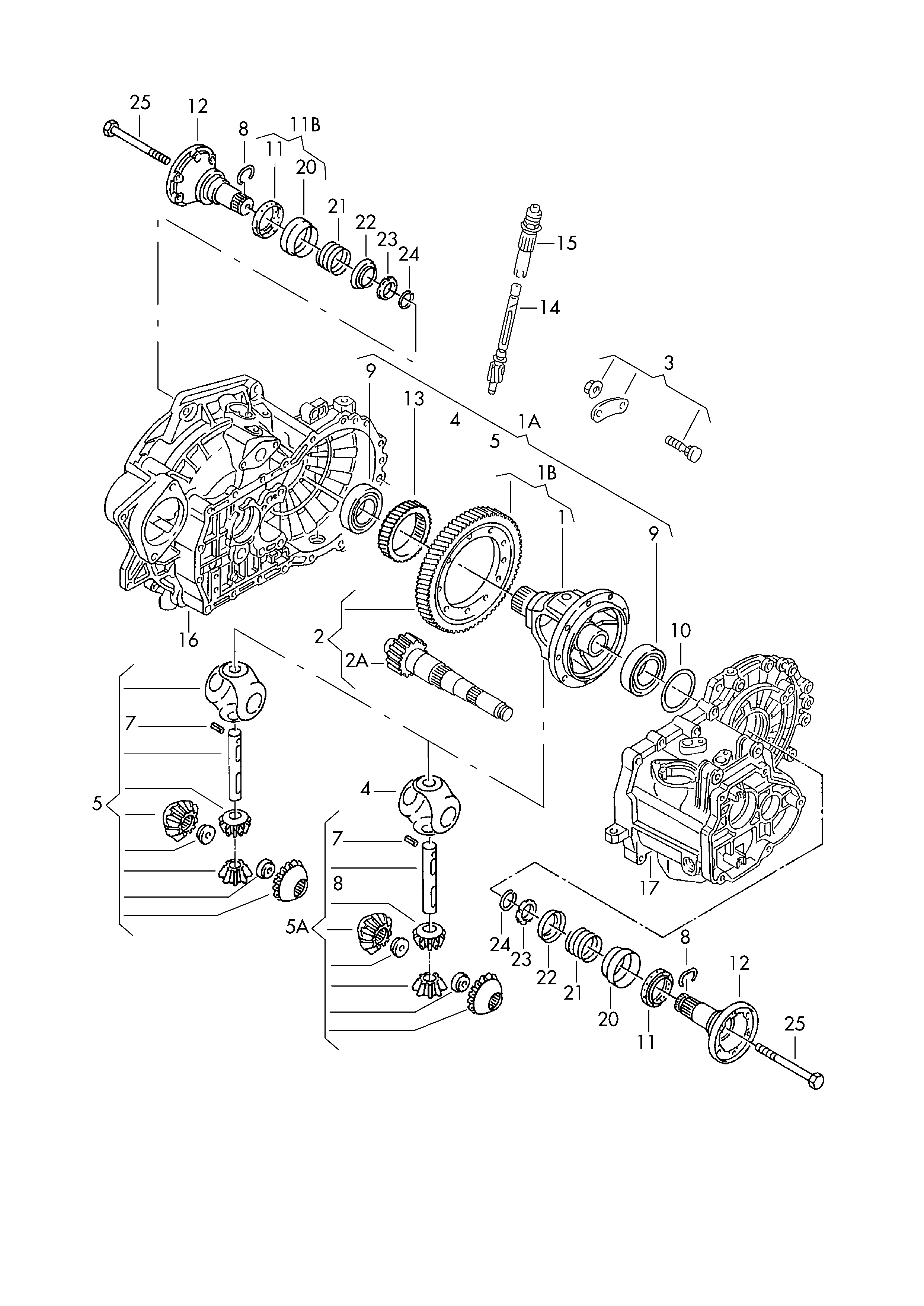 VW 096 323 981 P - Ремонтен к-кт, ръчна скоростна кутия vvparts.bg