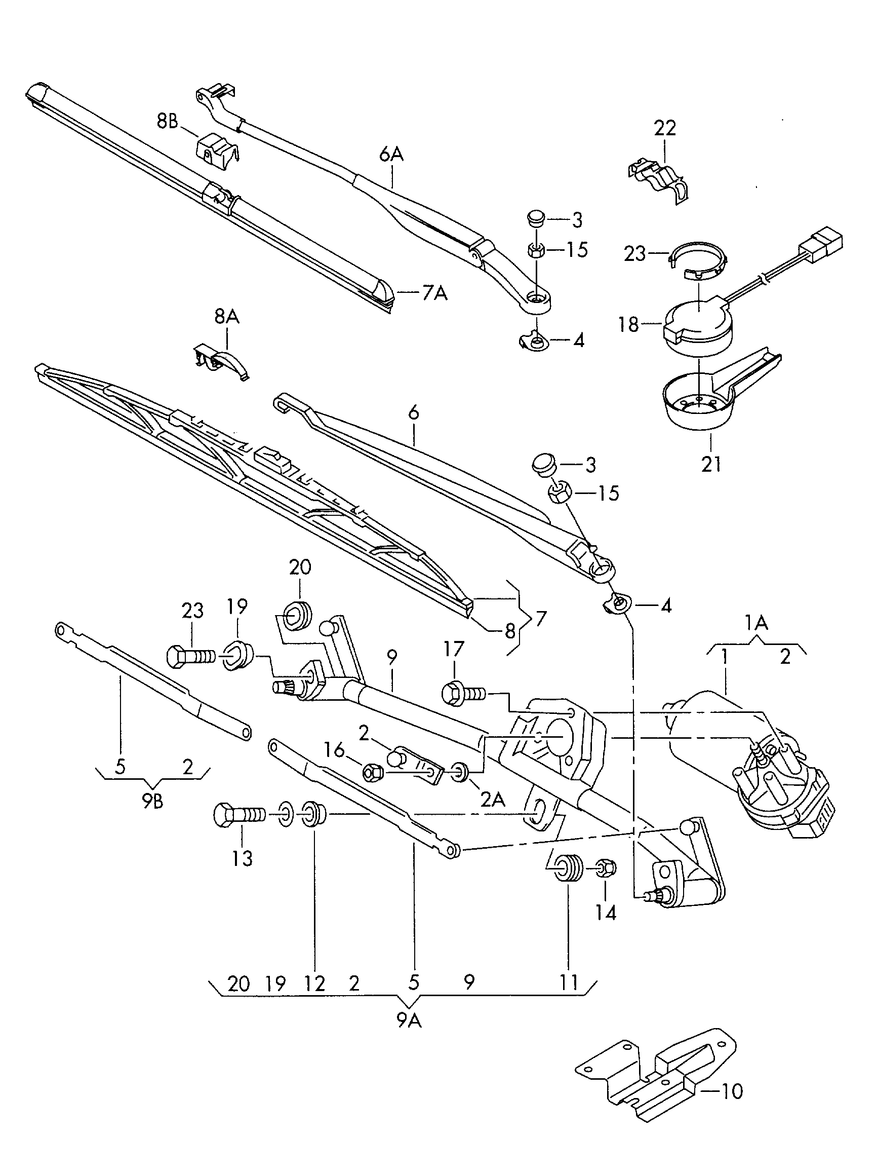 VW 1J0 998 002 B - Перо на чистачка vvparts.bg