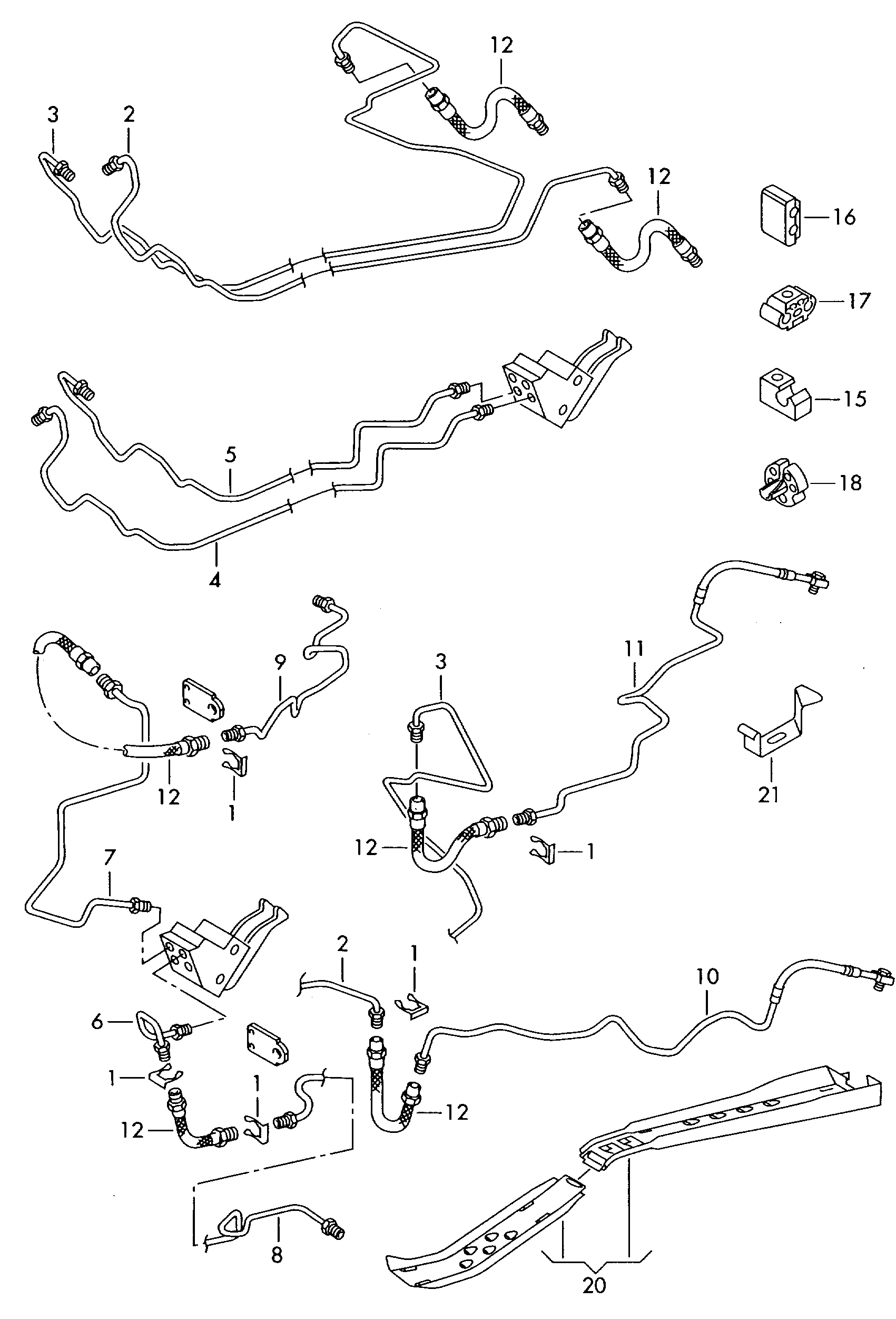 VAG 1J0 611 764 K - Спирачен маркуч vvparts.bg