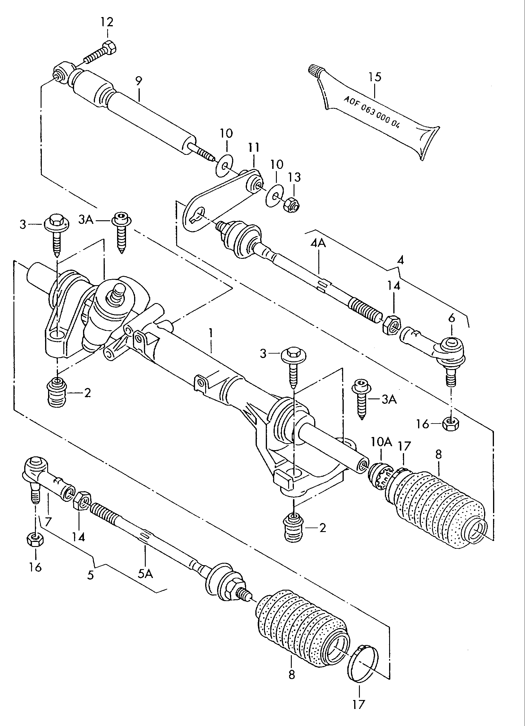 VAG 701 419 804 D - Напречна кормилна щанга vvparts.bg