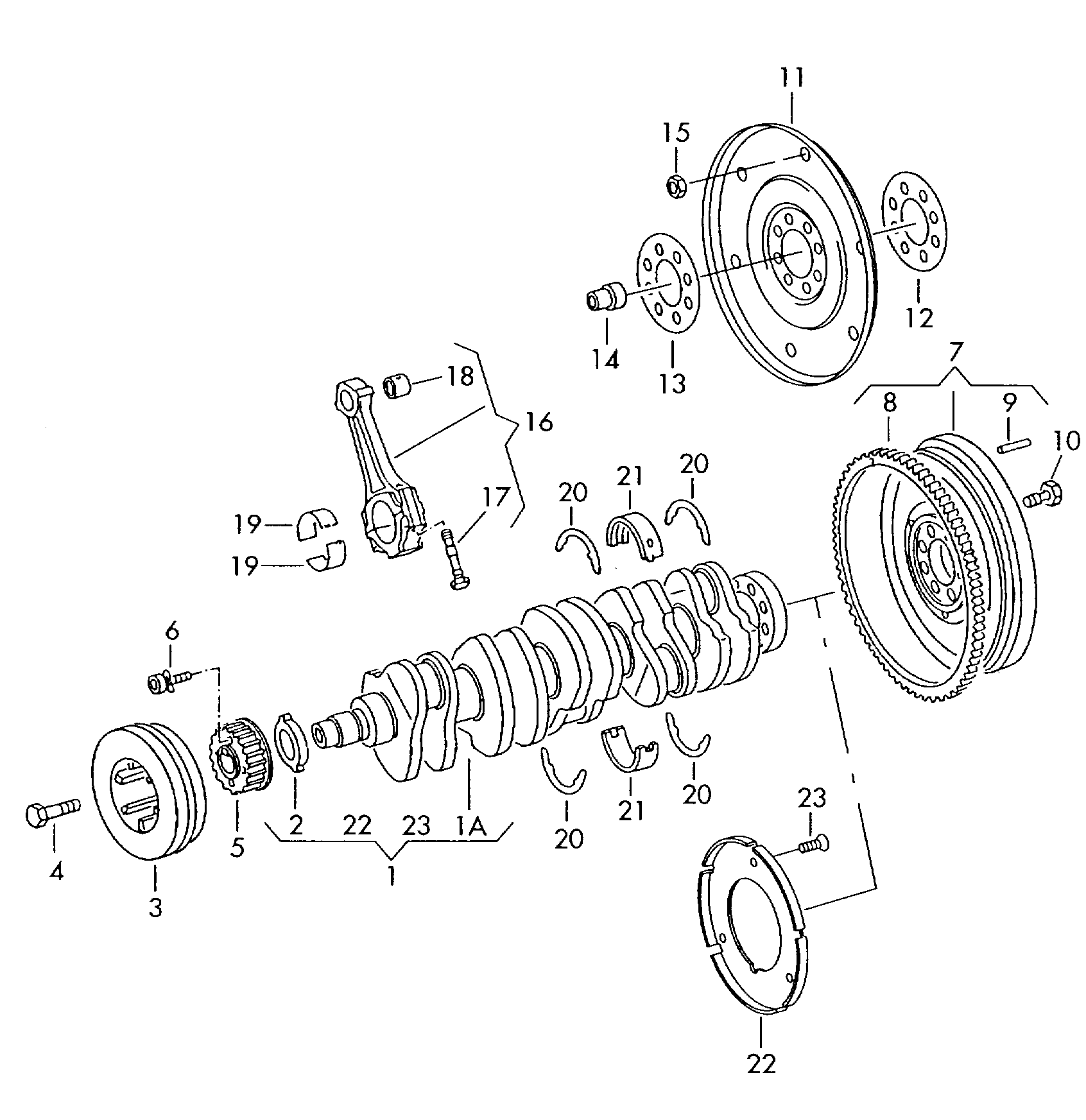 AUDI 074 105 193 - Дистанционна шайба, ремъчна шайба-колянов вал vvparts.bg