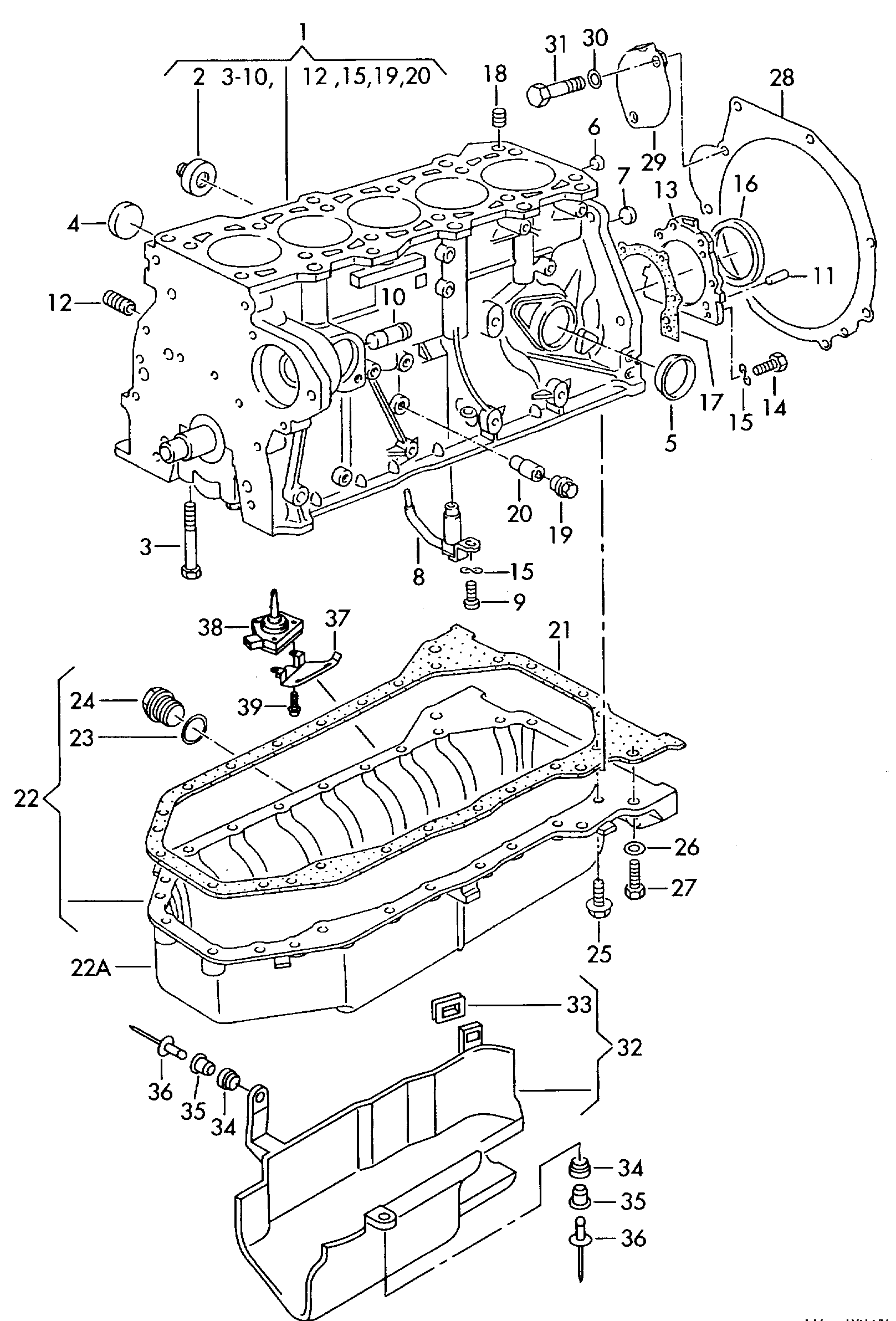 AUDI 059 103 193 - Болтова пробка, маслен картер vvparts.bg