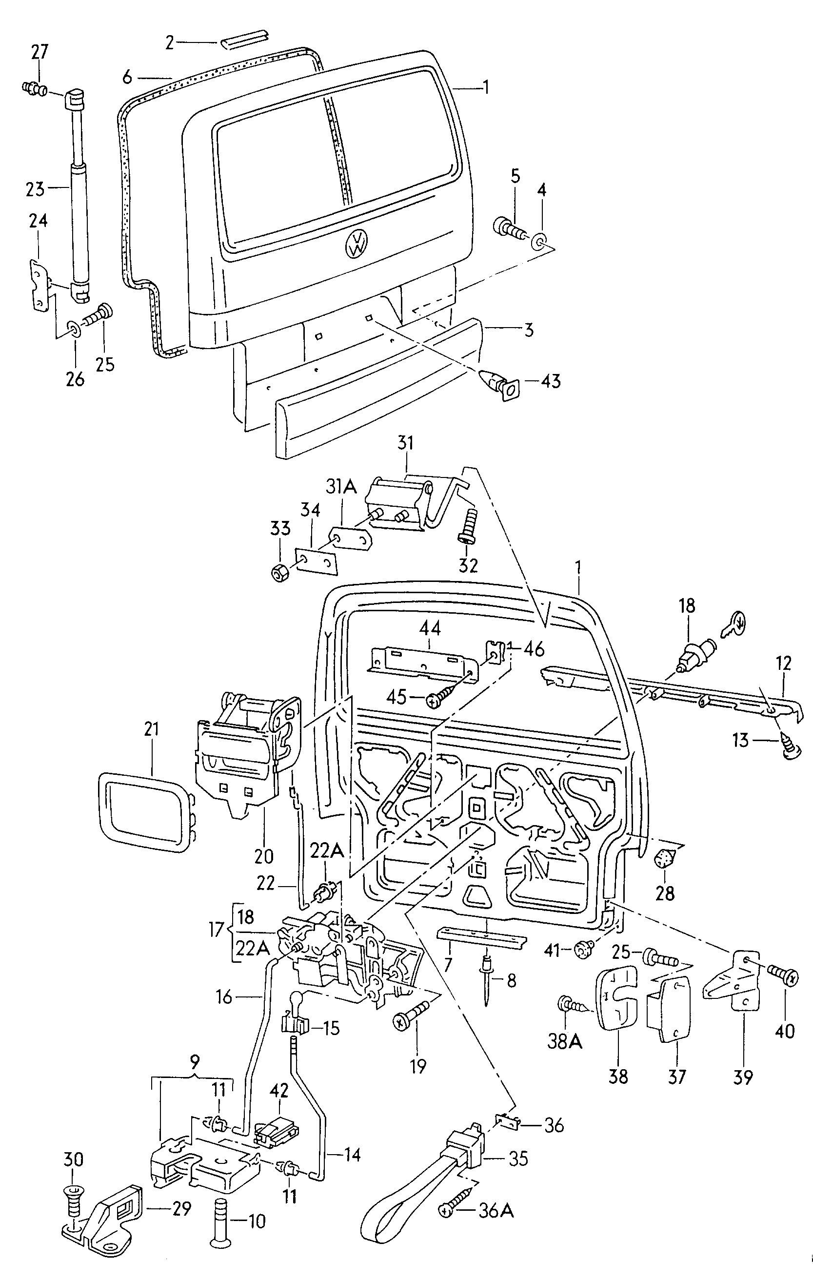 VAG 7D0 829 331D - Газов амортисьор, багажно / товарно пространство vvparts.bg