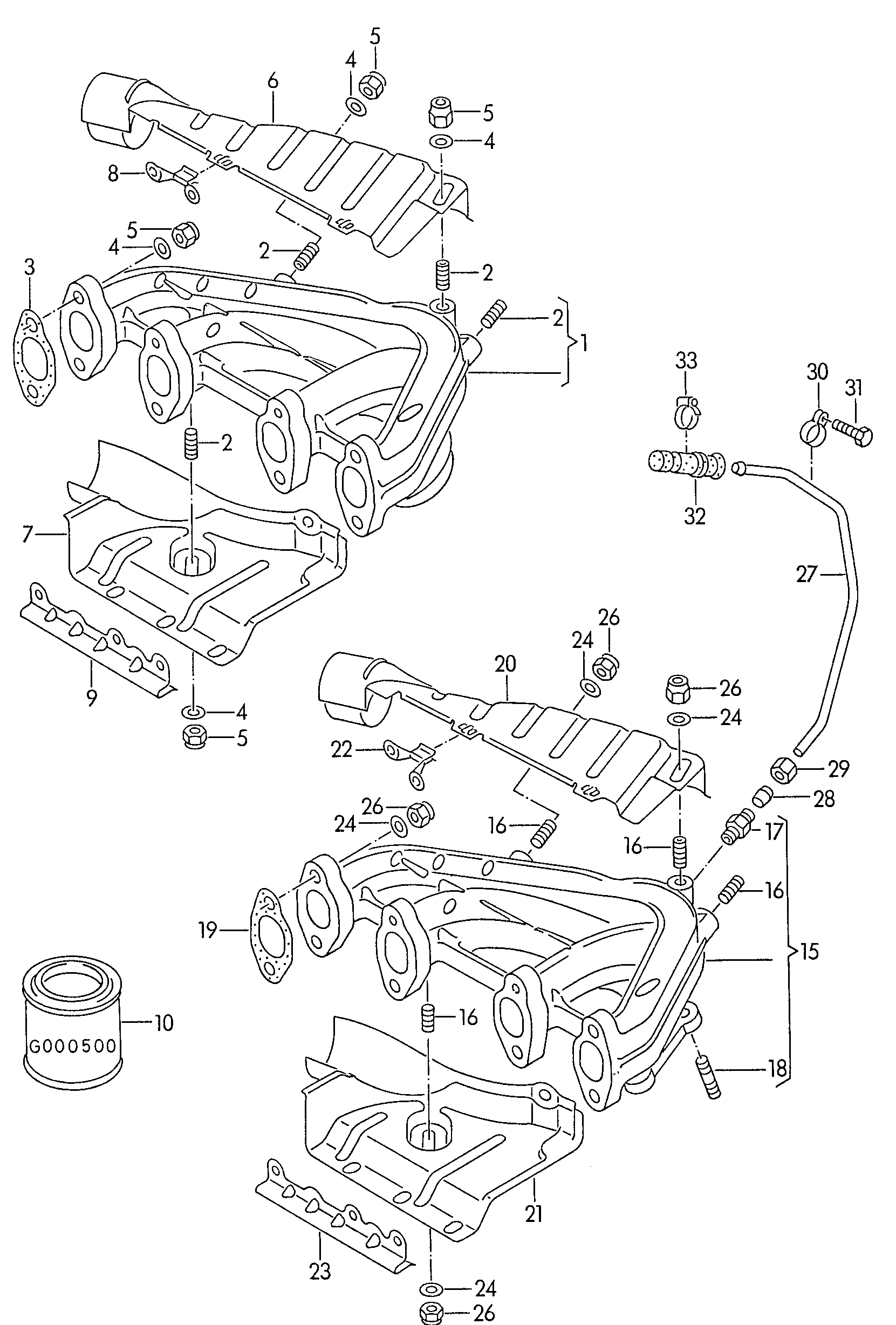 Seat 028 129 589 B - Уплътнение, изпускателен колектор vvparts.bg